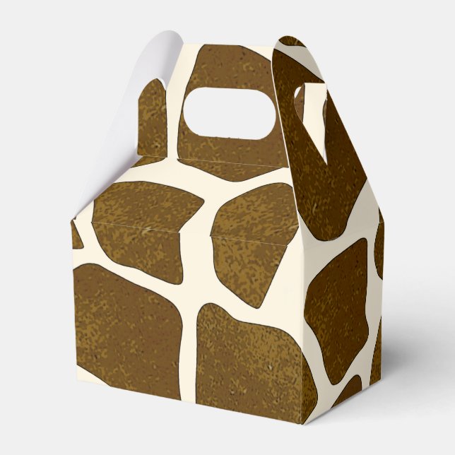 Druckvorschubbox für Giraffen Geschenkschachtel (Rückseite)