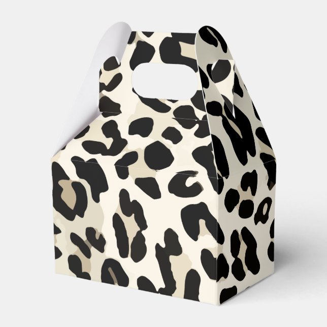 Druckvorschubbox mit anpassbarem Leopard Geschenkschachtel (Rückseite)