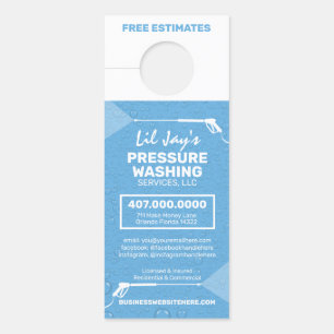 Druckwäsche und Reinigung von Powern Türanhänger