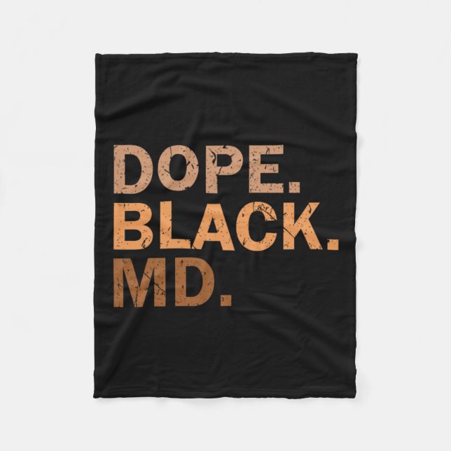 Drug Black Md Melanin Black Month African Medical Fleecedecke (Vorderseite)