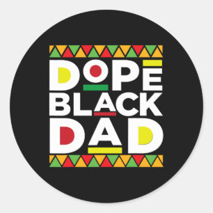 Drug Black Vater Afro American African Vaters Day Runder Aufkleber