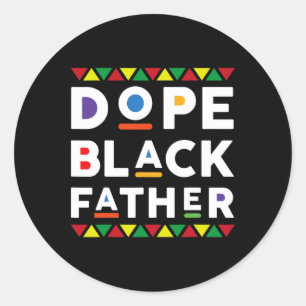 Drug Black Vater Afro American African Vaters Day Runder Aufkleber