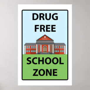 Drug Free for School Banner Poster