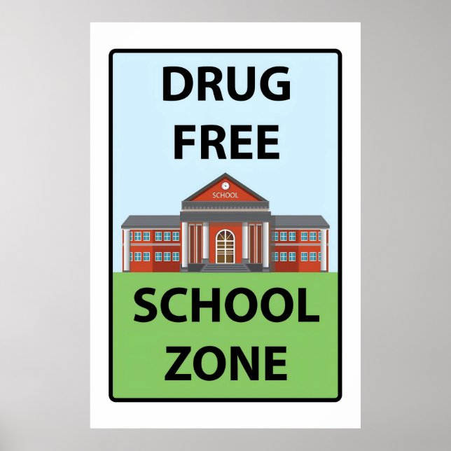 Drug Free for School Banner Poster (Vorne)
