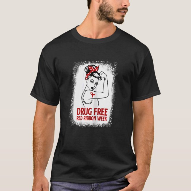 Drug Free Red Ribbon Weawareness Unbreak T-Shirt (Vorderseite)