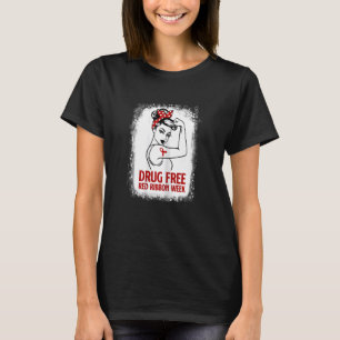 Drug Free Red Ribbon Weawareness Unbreak T-Shirt