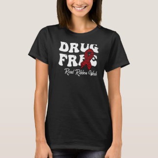 Drug free Red Ribbon Wewareness Say No to Drug T-Shirt