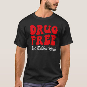 Drug free Red Ribbon Wewareness Say No to Drug T-Shirt