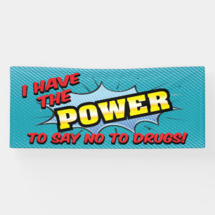 Drug Free School Red Ribbon Hero Power Banner
