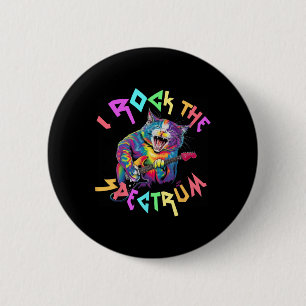 Drug I rock the spectrum autism Vater Peace Liebe  Button