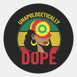 Drug Women Black History Monat Juni Runder Aufkleber