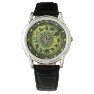 Druid Tree Calendar & Ogham horloge ou montre