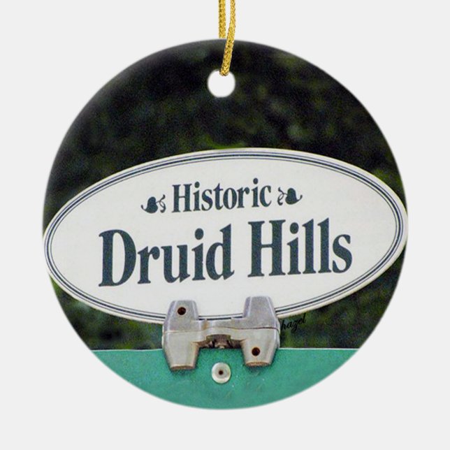 Druiden Hills, Druiden Hills Atlanta, Druiden Hill Keramik Ornament (Vorne)