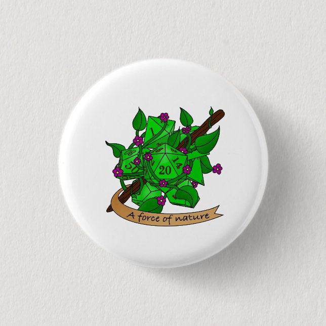 Druiden-Würfel Button (Vorderseite)