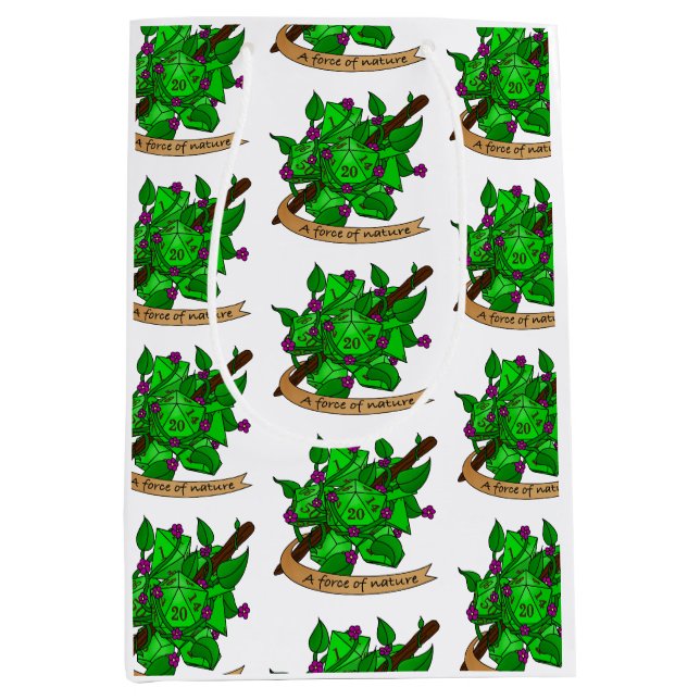 Druiden-Würfel Mittlere Geschenktüte (Vorderseite)