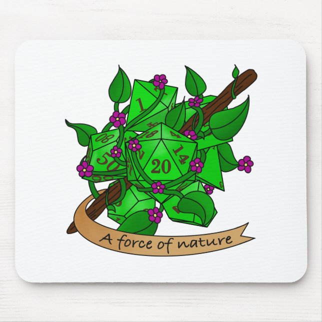 Druiden-Würfel Mousepad (Vorne)