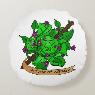 Druiden-Würfel Rundes Kissen