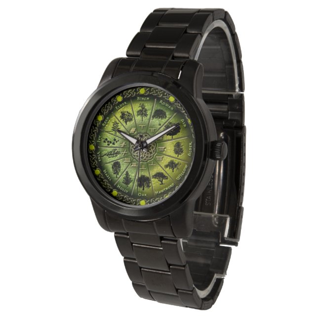 Druidenzkalender Armbanduhr (Schrägansicht)