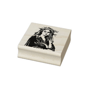 Druidess hölzerne Briefmarke Gummistempel