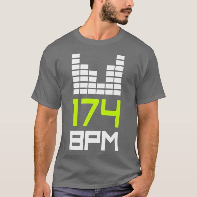 Drum and Bass 174 BPM DnB Music Liquid Dschungel T-Shirt (Vorderseite)