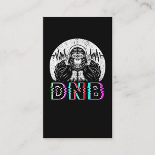 Drum and Bass Electronic Gorilla Vaporwave Music Visitenkarte