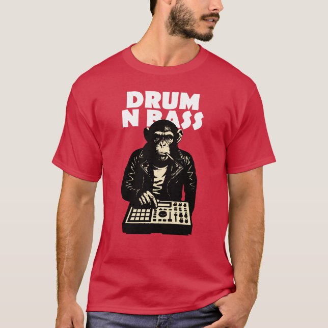 Drum and Bass Monkey T-Shirt (Vorderseite)