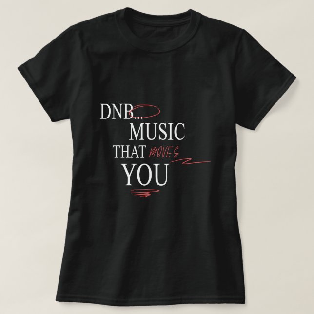 Drum and Bass Music Liquid DnB T-Shirt (Design vorne)
