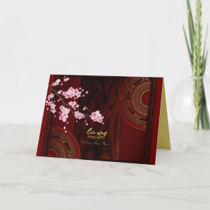 Drum Blossom Tet Hoa Anh Dao Vietnamese Neujahr C Feiertagskarte