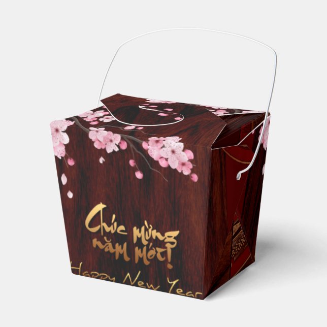 Drum Blossom Tet Hoa Anh Dao Vietnamese Neujahr t Geschenkschachtel (Vorderseite)