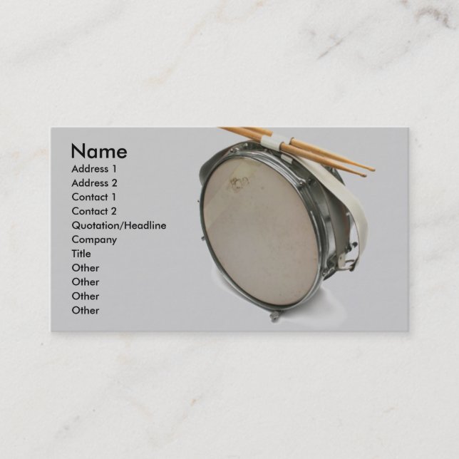 Drum Business Card Visitenkarte (Vorderseite)