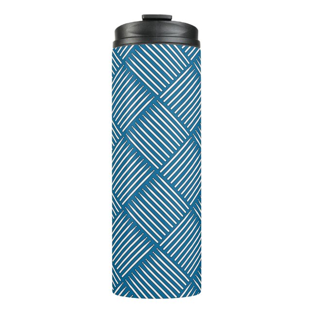 Drum Crosshatch Blue Thermosbecher (Vorderseite)