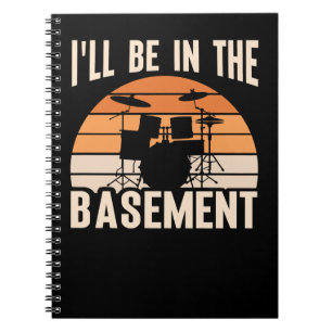 Drum Drummer wird im Untergeschoss Funny Drummer s Notizblock