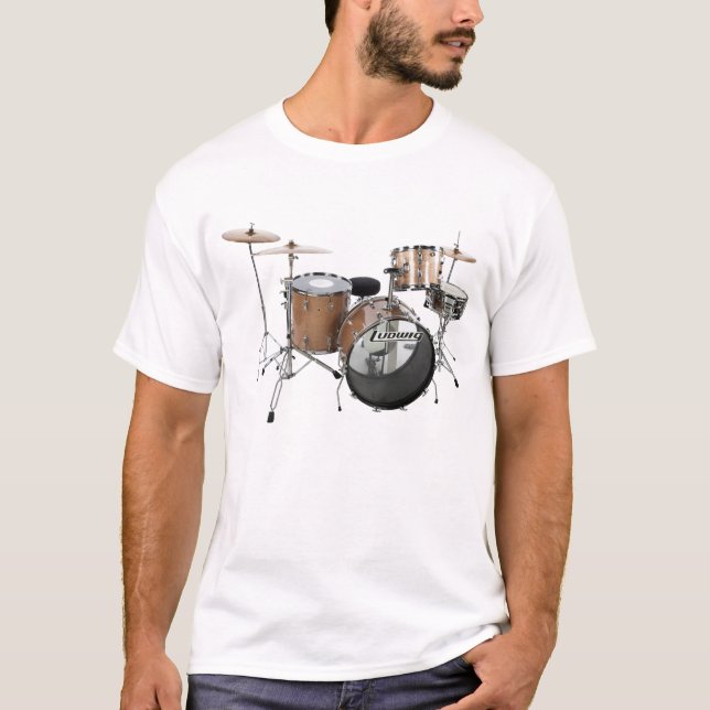 Drum Kit Drummer Rock Band Musician Gig Play Music T-Shirt (Vorderseite)