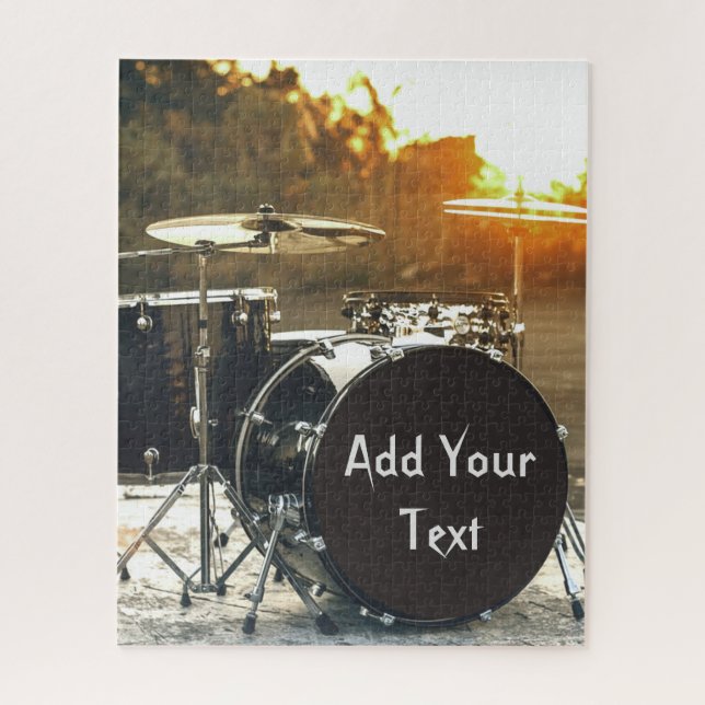 Drum Kit Drummer Rock personalisieren (Vertikal)