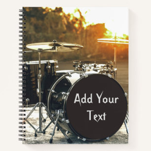 Drum Kit Drummer Rock personalisieren Notizbuch