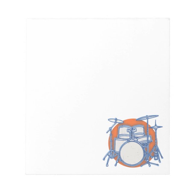 Drum Kit Offset Notizblock (Vorderseite)