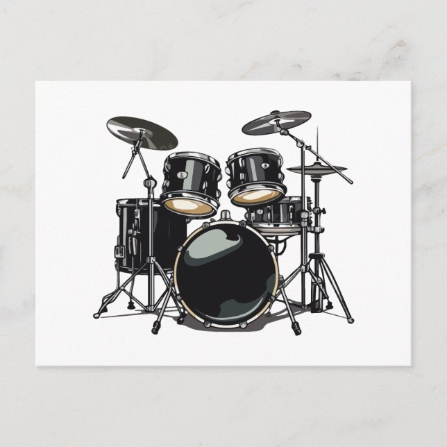 Drum kit postkarte (Vorderseite)