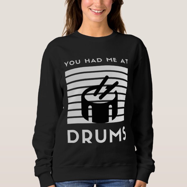 Drum Kit Saying Love Hobby Sweatshirt (Vorderseite)
