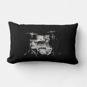 Drum kit Schwarzweiß-Dekoration Lendenkissen