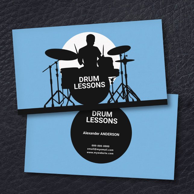 Drum Lessons Visitenkarte (Drum Lessons Business Card)