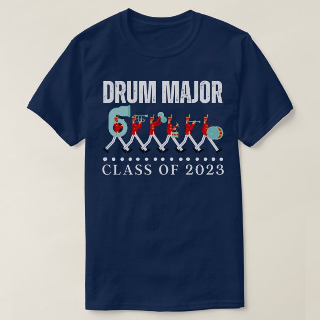 Drum Major Class of 2023 Senior Marching Band T-Shirt (Design vorne)