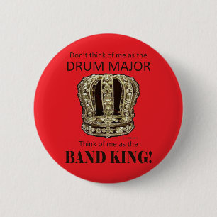 Drum Major King Button