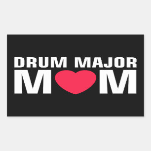 Drum Major-Mama - Marching-Band Rechteckiger Aufkleber