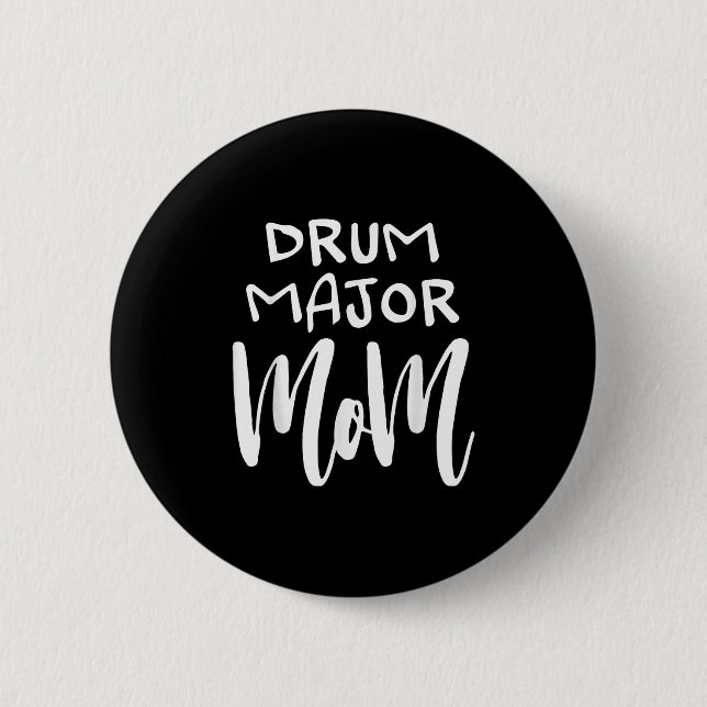 Drum Major Mama Marching Band Weihnachten Button (Vorderseite)