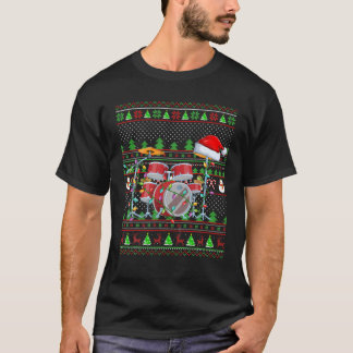 Drum Music Lover Family Matching Ugly Drum Christm T-Shirt