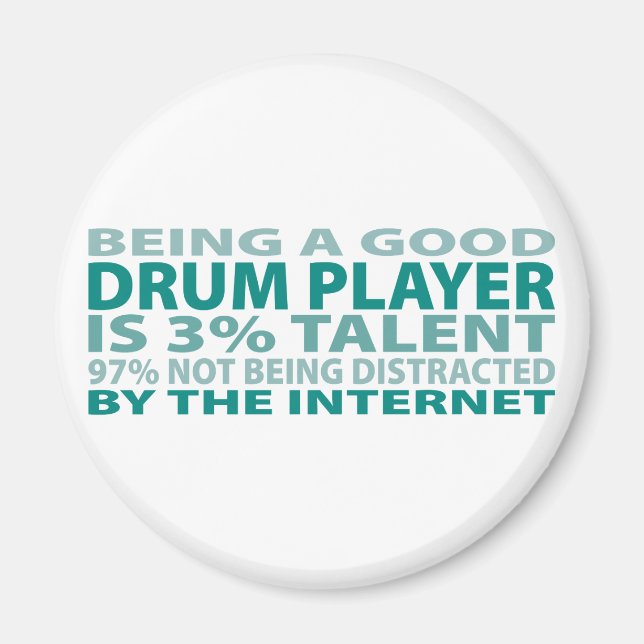 Drum Player 3% Talent Magnet (Vorne)