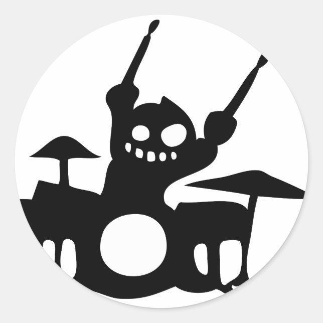 Drum.png Runder Aufkleber (Vorderseite)