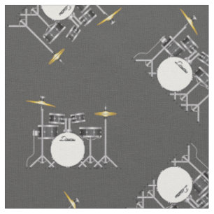 Drum Set Band Musical Musical Room Decke Gray Stoff