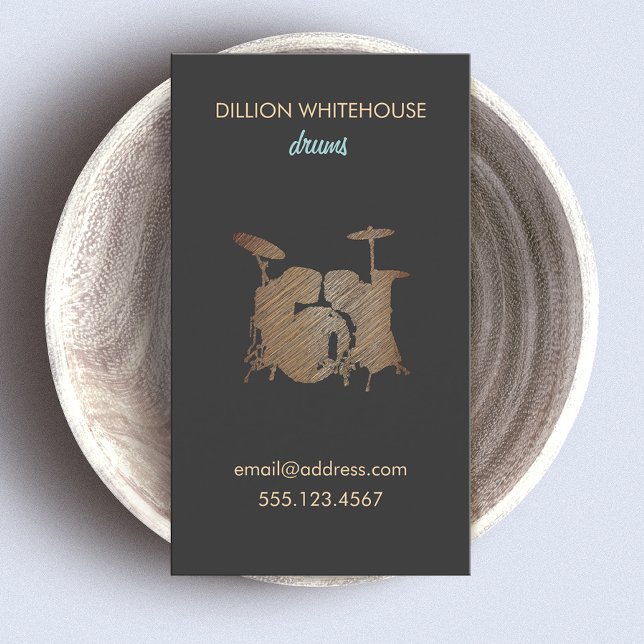 Drum Set Business Card Visitenkarte (Von Creator hochgeladen)