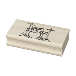 Drum Set Drummer Band Lehrer Musiker Gummistempel